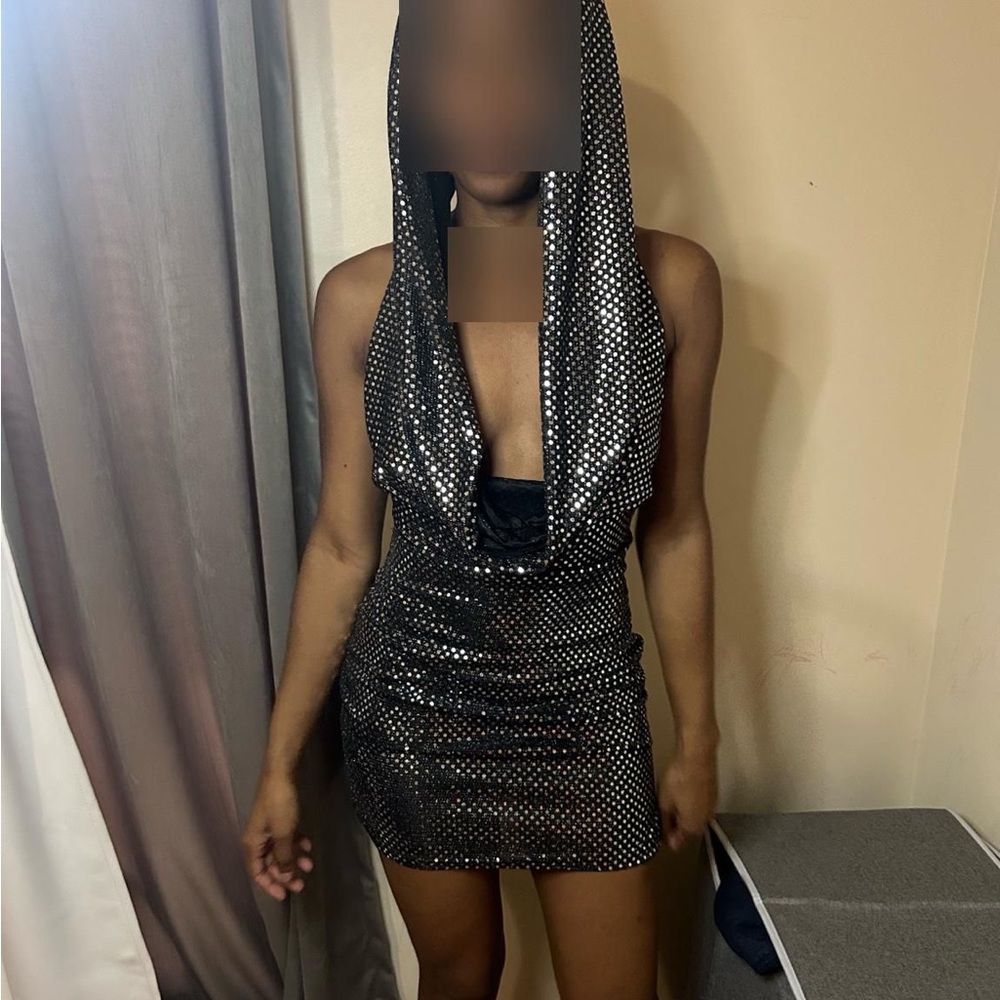 Elegant Black Sequin Dress